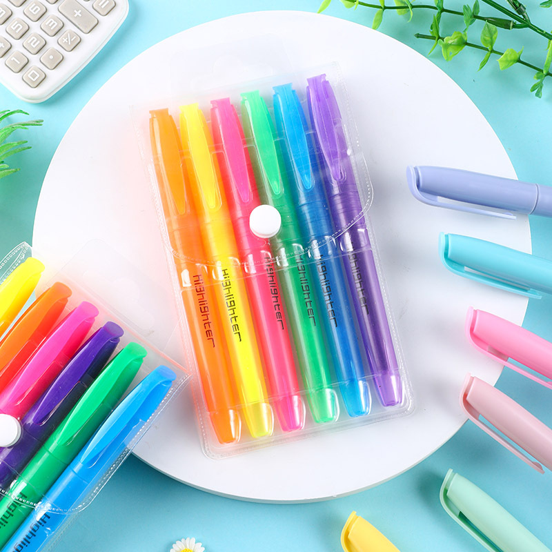 Conjunto de bolígrafo de corte de cabeza inclinada HIGHLIGHTER PEN
