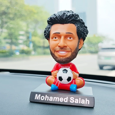 Car ornaments Stars James, Messi, and - -shaking-his-head-salah