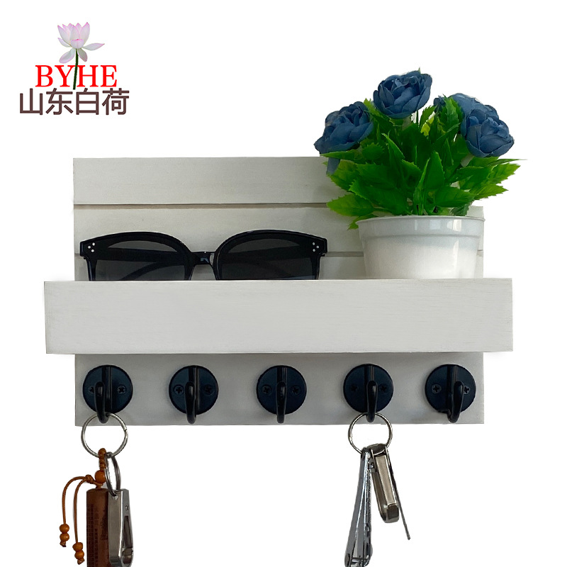 Amazon sala de estar colgante de madera pared colgante de pared estante de almacenamiento colgante de llaves de puerta de entrada marco de madera