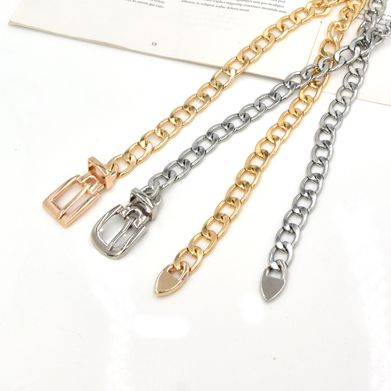 Cadena de la cintura decorativa de las mujeres cinturón Delgado simple todo partido con vestido metal hebilla cadena de hierro moda ventas directas de la fábrica