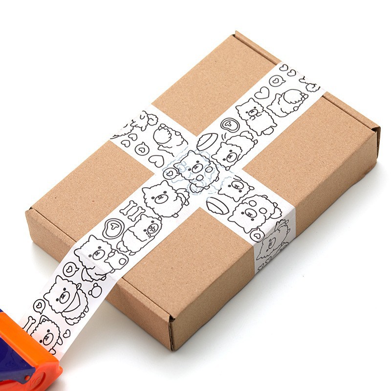 Thankyou cinta adhesiva de embalaje rosa, sello de red, cinta de sellado, cinta de impresión de dibujos animados, fabricante al por mayor