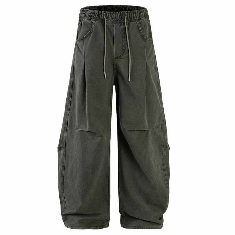 Teenagers' Wide-Leg Scimitar Pants Men's Summer American Retro New Casual Pants Cleanfit Paratrooper Cargo Pants Teenagers' Wide-Leg Scimitar Pants Men's Summer American Retro New Casual Pants Cleanfit Paratrooper Cargo Pants