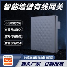 涂鸦方案智慧酒店86底盒入墙式有线网关智能家居Zigbee墙壁网关