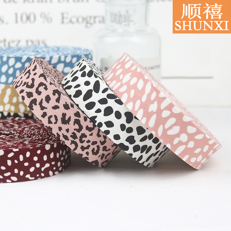 Shunxi diy new Korean retro leopard print cloth handmade fashion bow hair accessories hair clip material accessories