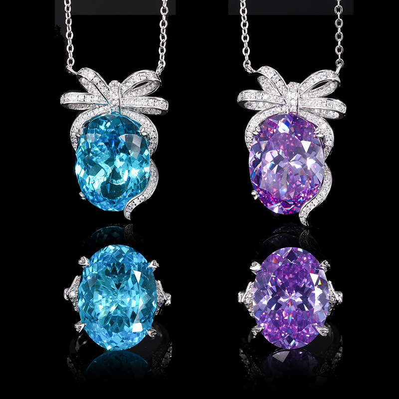 Otoño e invierno nuevo estilo Zhuang Shengsheng joyería simulación nido de pájaro corte de mar azul arco traje de temperamento 15*20