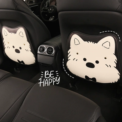 Ladies Cute Cartoon Seat Back: Chair back anti-kick pad
