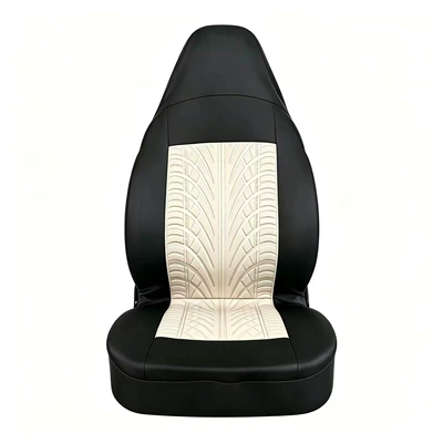 Universal seat cover – cover - high-back-tire-pattern-beige-2-piece-set-30206