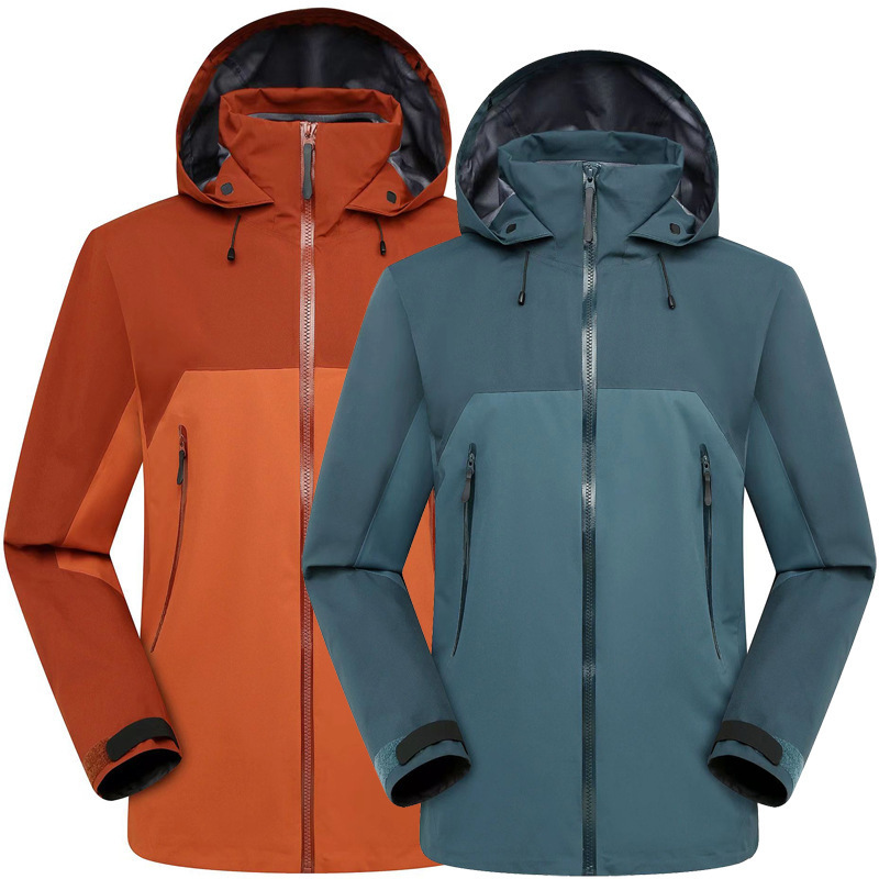 Outdoor Single Layer Hooded Hard Shell Jacket Unisex Ultra Light Windproof Waterproof Mountaineering Jacket Thin Jacket