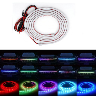 Car Scan Dynamic Through-Type Daytime Running Light Grille Modification Universal Led Hood Light App Phantom Light Guide Strip