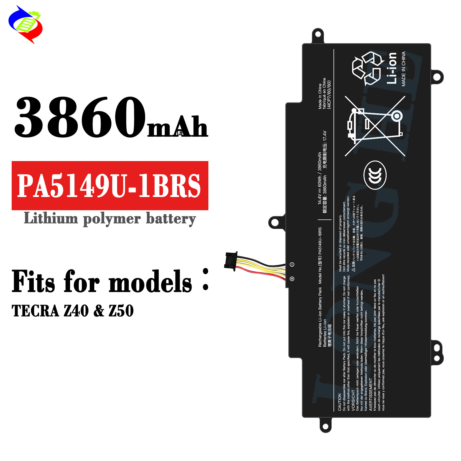 适用TOSHIBA TECRA Z40/Z50笔记本电池PA5149U-1BRS工厂批发外贸