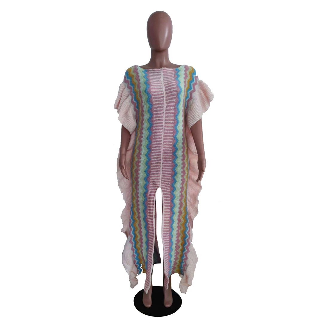 1050g Weight Maxi Long Dress Dress Length Type Sleeveless Sleeve Length Sweater Dress Dresses Type Polyester Fabric Type High Waist Waist Line Daily, Street Occasion Round Neck Neckline Loose Fit Type Geometric Pattern Autumn Season Women's Gender Casual Style Wholesale Women's Casual Geometric Daily Street Round Neck Sleeveless Sweater Dress 22