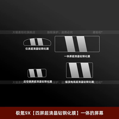 Zeekr 9X: door sill welcome pedal: Car interior film - jikrypton-9xfour-screen-ultra-clear-crystal-tempered-filmintegrated-screen