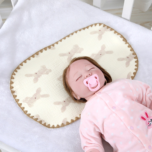 0-3岁婴儿云片枕初生儿定型枕宝宝防吐奶斜坡枕儿童10层棉纱平枕