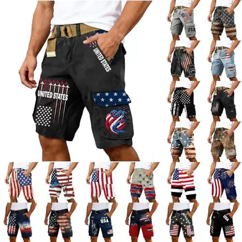 2026 Cross-Border Amazon Aliexpress European and American Summer New Men's American Five-Pointed Star Anniversary Celebration Shorts