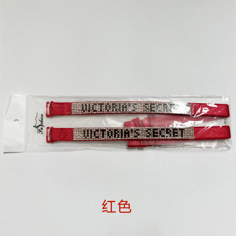 VICTRIAS SECRET款带钻肩带-红色 / 宽1.5cm长38cm