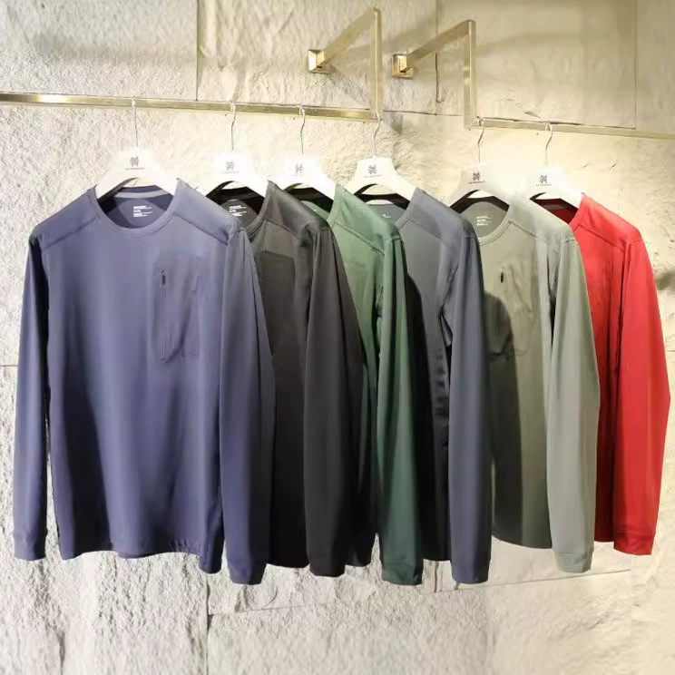 Замена большой птицы! Спортивная высокоэластичная быстросохнущая рубашка с длинными рукавами и круглым вырезом для улицы с птицами на весну и осень для мужчин