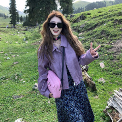 小君君布兰妮 典藏版销量3万+超好穿皮衣外套3.0版绝绝紫回归女秋
