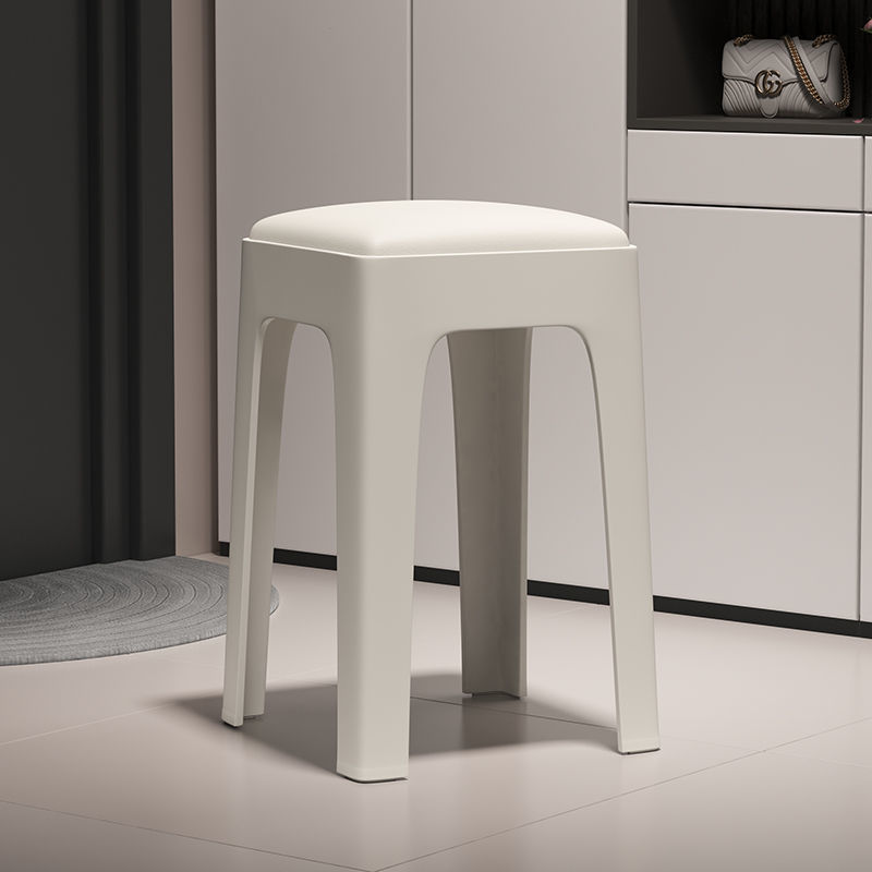 Taburetes apilables taburetes caseros taburetes redondos simples taburetes resistentes de respaldo sillas altas taburetes de plástico