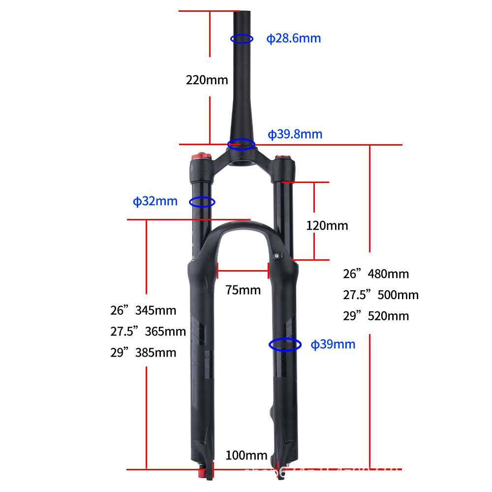 Viaron bicicleta de montaña de presión de aire horquilla delantera 26 27.5 29-pulgadas amortiguación tortuga conejo ajustable horquilla de aire amortiguación horquilla delantera