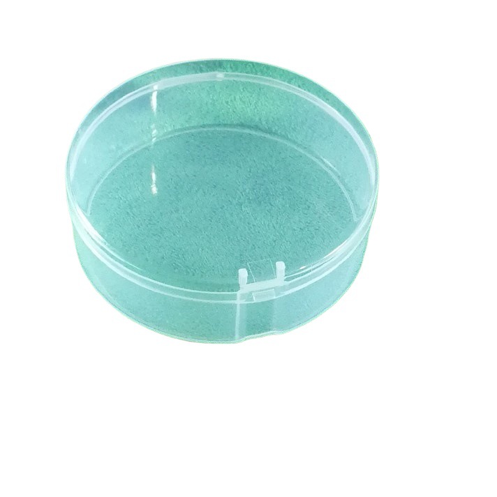 圆形塑料盒粉扑盒 水晶泥包装盒 半透明白色 首饰包装盒