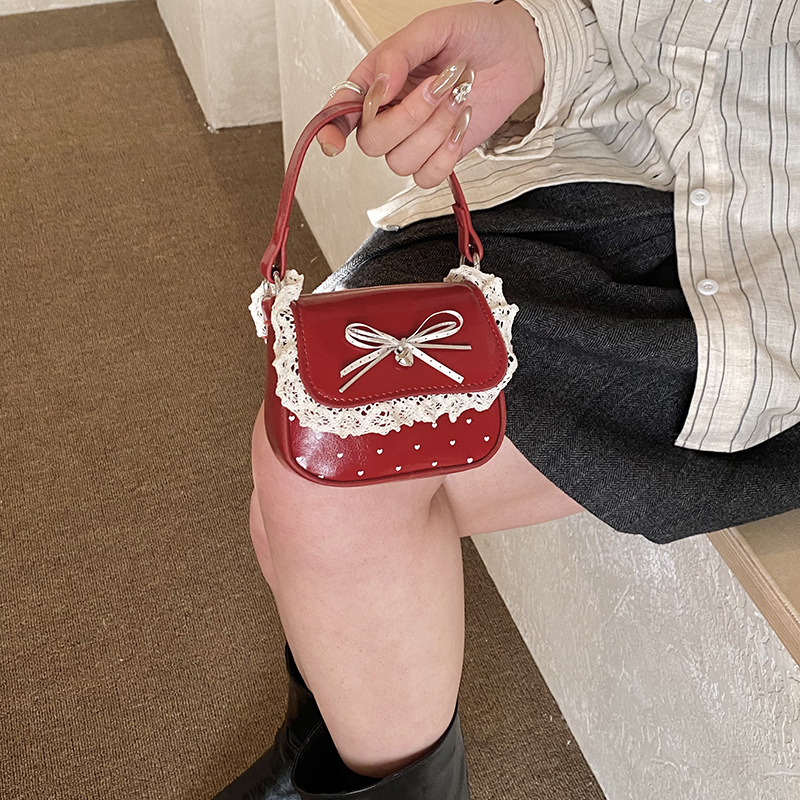 Dolce y lindo arco de niña bolso de encaje de alto valor facial bolso de bebé bolso de comercio exterior bolso de niños