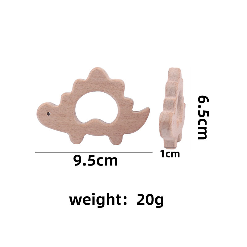 Nuevo bebé suministros haya animal dinosaurio juguete mordedor bebé molar mordedor pulsera DIY accesorios de la joyería