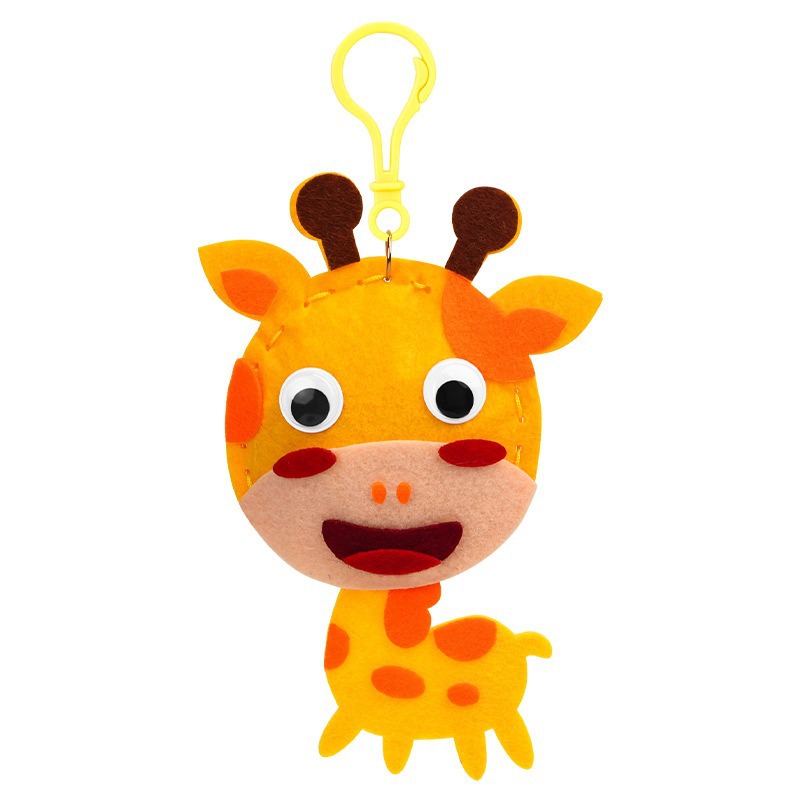 Creativo hecho a mano de dibujos animados animal colgante material de fabricación de bricolaje regalo de jardín de infantes juguetes no tejidos para niños al por mayor