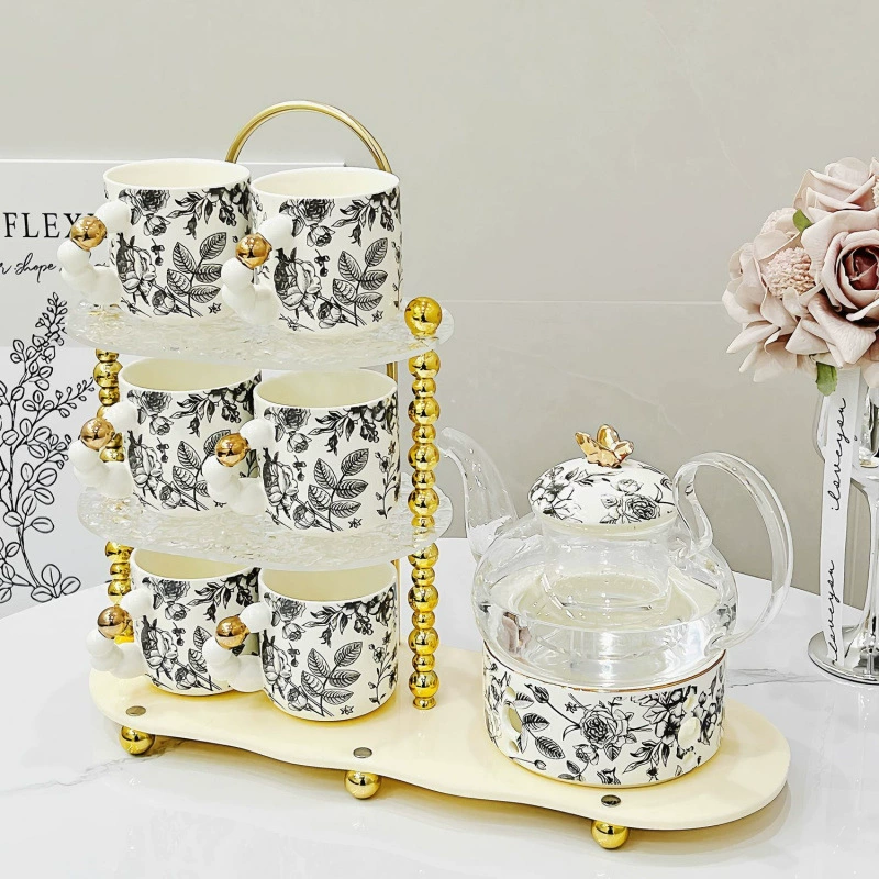 Новый керамический набор для воды, семейная чашка, домашняя гостиная, керамическая чашка для воды и чая для гостеприимства, свадебная приданое