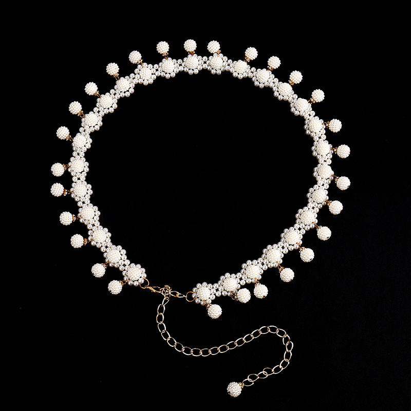 new pattern lady fashion Sweet tassels Pendant Belly Dance Waist chain Versatile temperament Pearl Dress decorate wholesale