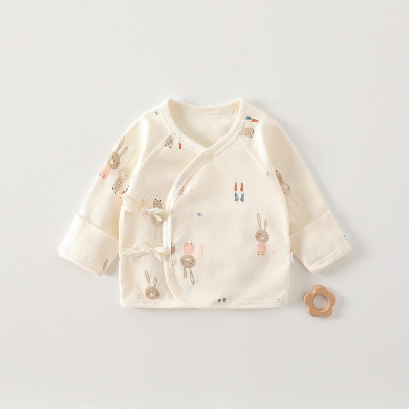 Wholesale Newborn Half-Back Clothing, Class a Pure Cotton Baby Clothes, Double-Layer Belly Protection, Newborn Baby Tops, Monk Clothes