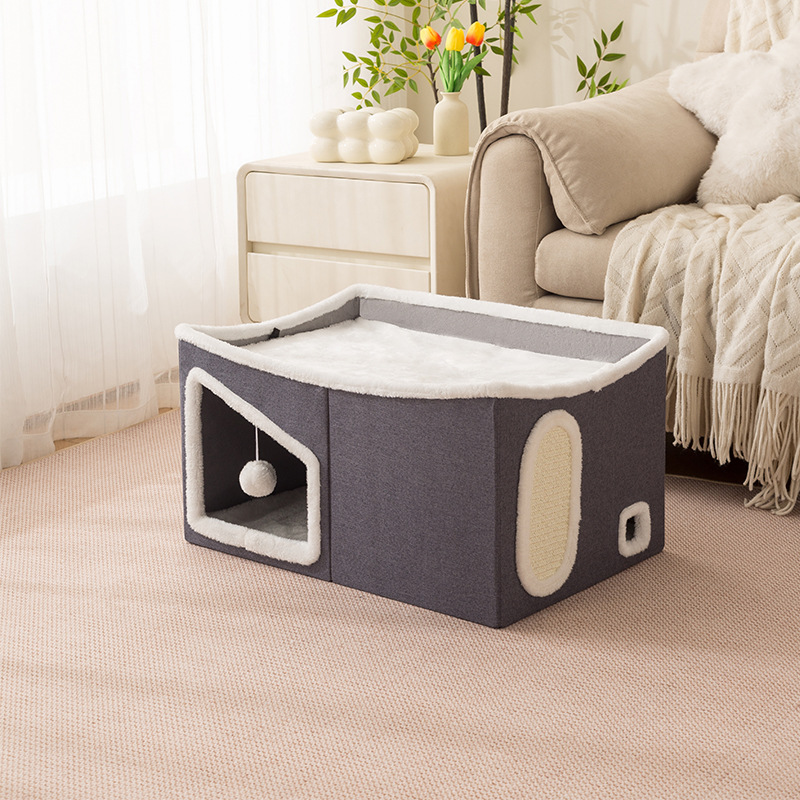 Amazon popular taburete para mascotas nido para mascotas taburete de almacenamiento plegable de interior nido de gato nido de perro fábrica en stock al por mayor