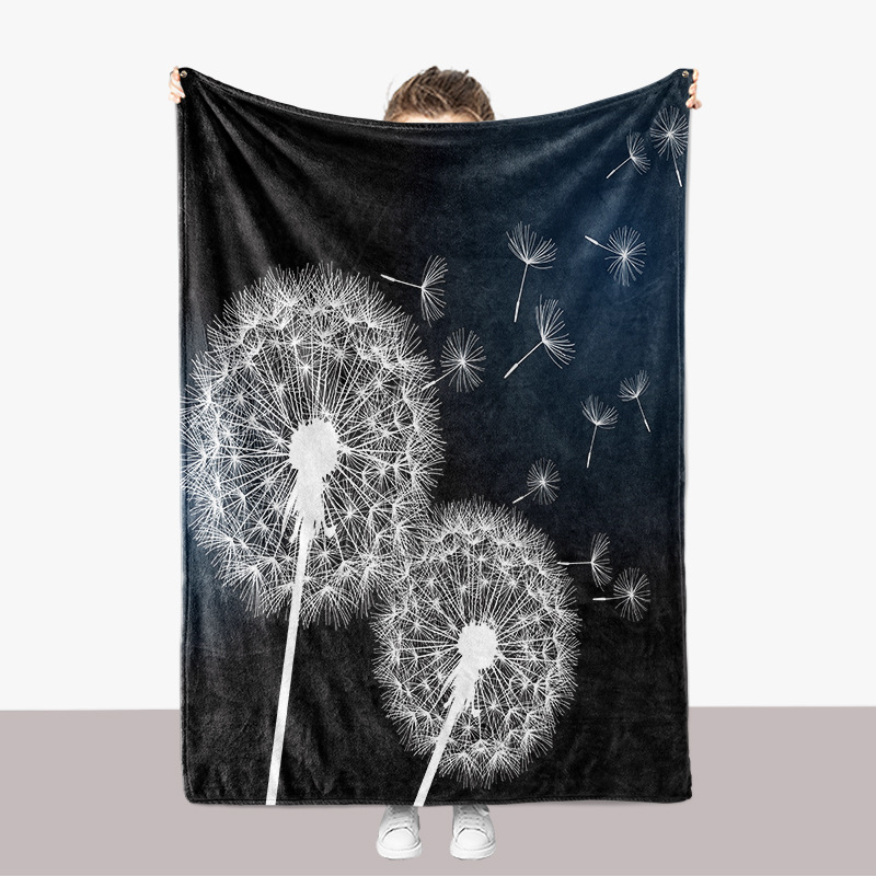 3D digital printed flannel blanket thickened cover_voghion.com