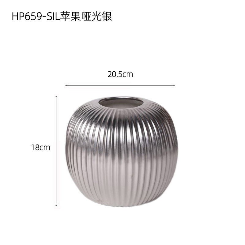 HP659-SIL mediano manzana mate plata