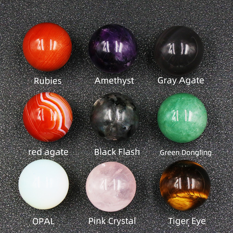 Non-porous ball 25mm natural amethyst agate seamless round beads DIY seamless stone beads wholesale