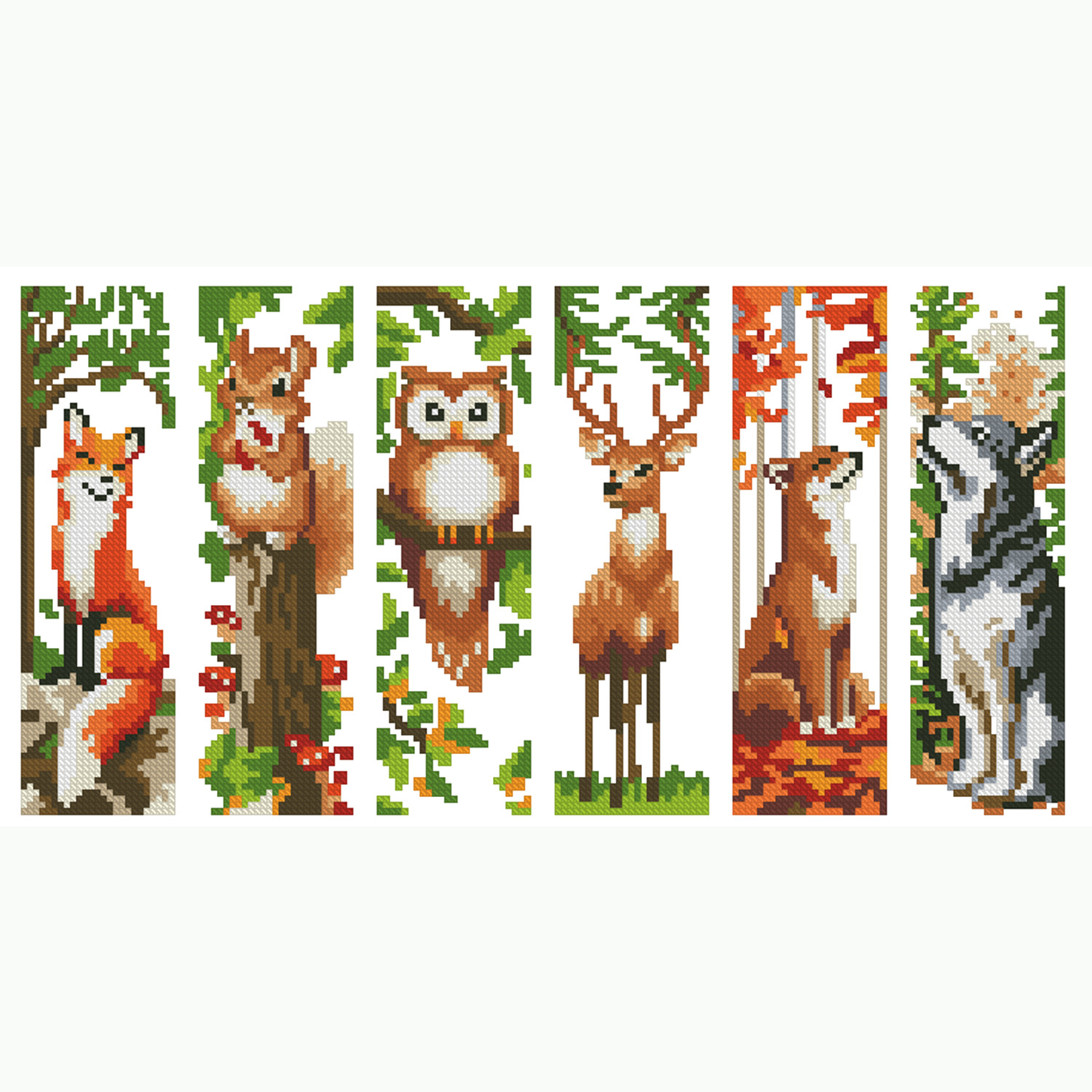 Kit de punto de cruz de la Mona Lisa, animales del bosque, marcapáginas, regalo artesanal cultural y creativo de alta gama