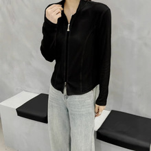 春上新【莉莉韩依】意法小众韩系修身正肩春季立领小开衫内搭时尚