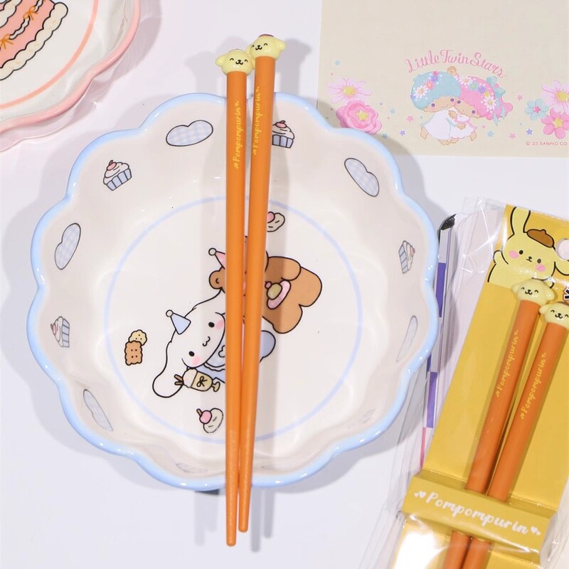 日本のかわいい学生子供用箸カトラリーセットステンレス鋼スプーンとフォーク漫画人形トレーニング食事カトラリーボックス|undefined