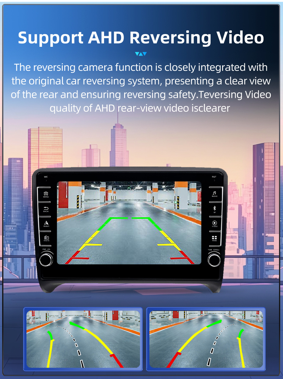 8inch Car-Mounted Central Control Large Screen Suitable for Audi Tt Mk2 8J Navigation Carplay Audio and Video Player