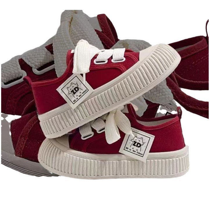 Zapatos de lona de suela gruesa para mujer 2024 Nuevos zapatos blancos transpirables de suela blanda zapatillas casuales ligeras para estudiantes ins fashion