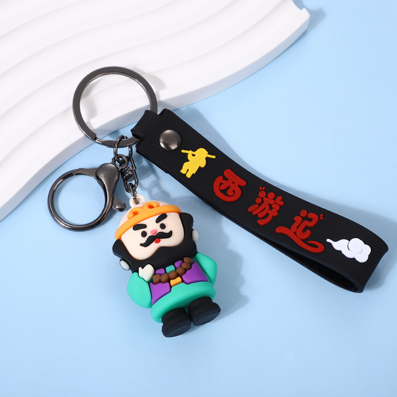 卡通Q版西游记钥匙扣创意孙悟空唐僧猪八戒公仔汽车包包挂件礼品|undefined