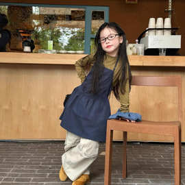 女童韩系套装25秋新款简纯色柔软打底衫女宝宝ins风洋气连衣裙