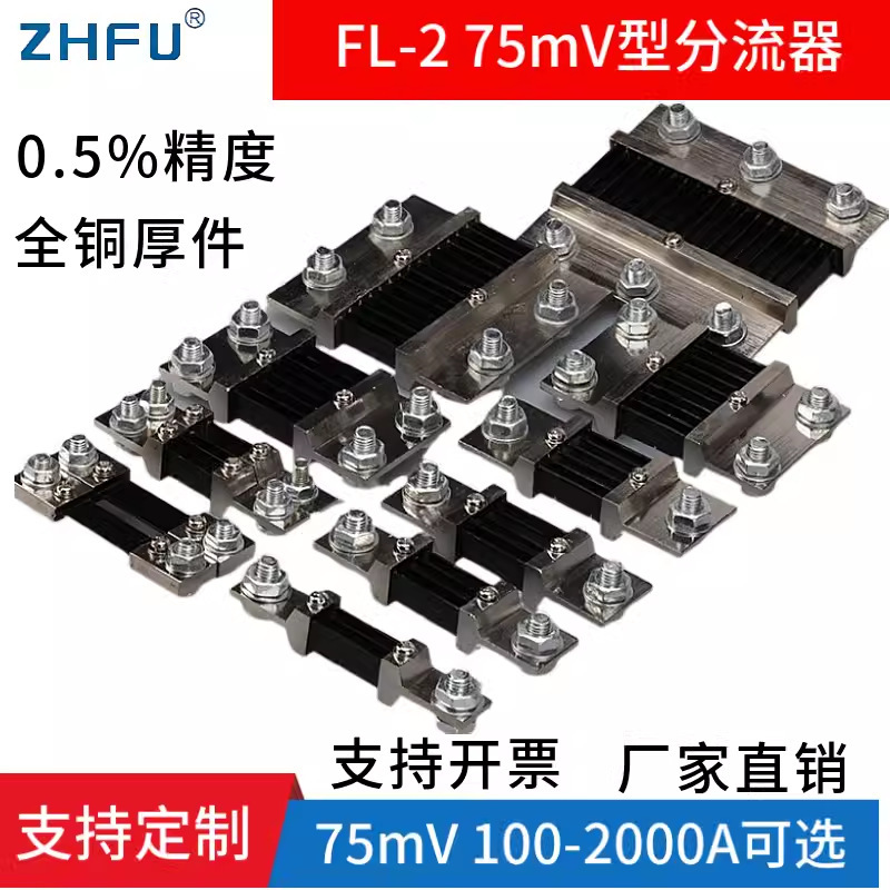 FL-2 0.5-level 75mV DC current shunt 100A200A300A500A150A current sampling resistor FL-2 0.5-level 75mV DC current shunt 100A200A300A500A150A current sampling resistor