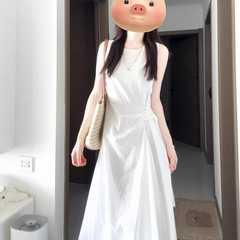 白色吊带背心连衣裙子女夏2025新款感巨好看漂亮掐腰长裙潮流款11