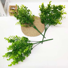 尤加利叶 尤加利叶仿真花仿真金钱草花束家居装饰摆件塑料花批发