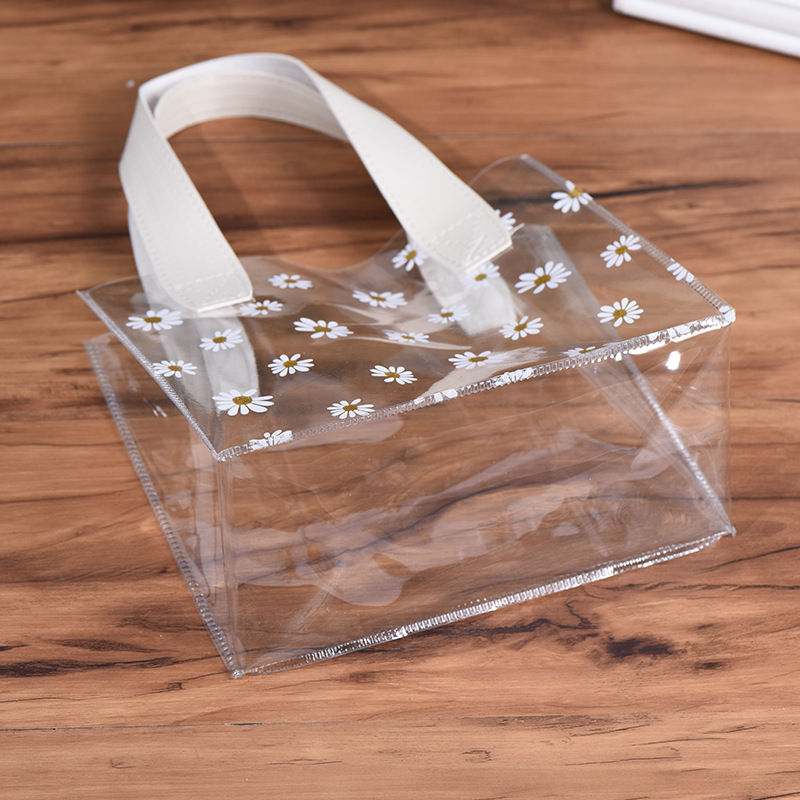 Daisy PVC bolsa transparente ins estilo bolsa de caramelo regalo bolsa de regalo fábrica en stock bolsa de embalaje de plástico