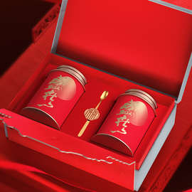 MJ43新款茶叶包装盒空礼盒红茶岩茶绿茶通用铁罐半斤装空盒子