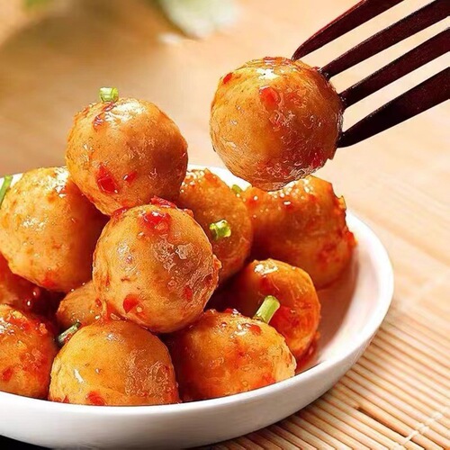 Jinyu Hong Kong style curry fish balls 90g bagged internet celebrity snack fish balls wholesale ready-to-eat meatballs dropshipping