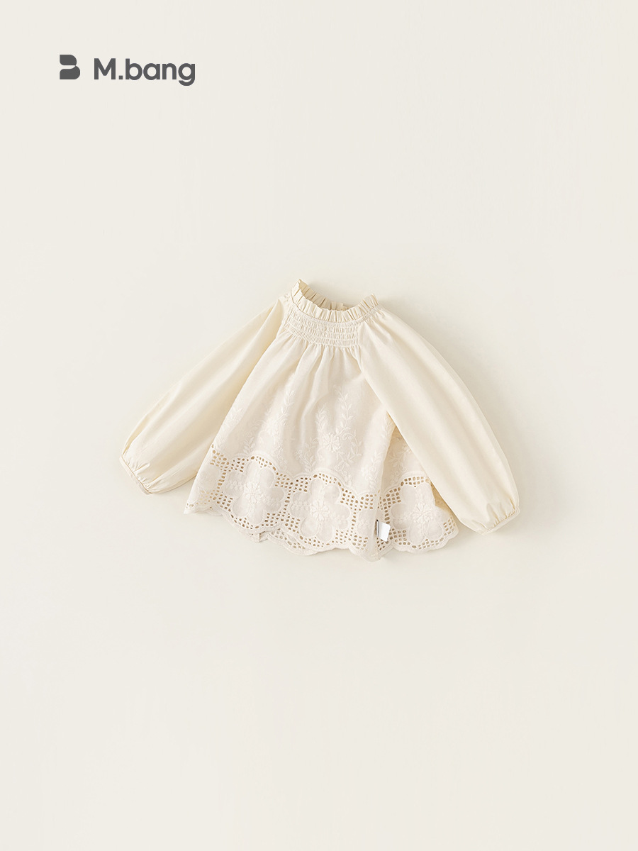 Yoobao2025 nueva ropa infantil de otoño niñas camisa de muñeca de bebé camisa de muñeca bordada camisa de niña vacía