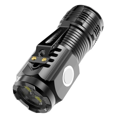 Lighting Multifunctional Simple Flashlight – UV fənərlər - electroplated-black-magnetic-style-1-pack