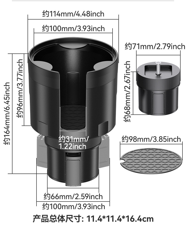 Cross-Border Large Car Cup Holder Multifunctional Cup Limiter Drink Holder Storage Rack Car Cup Holder Expander